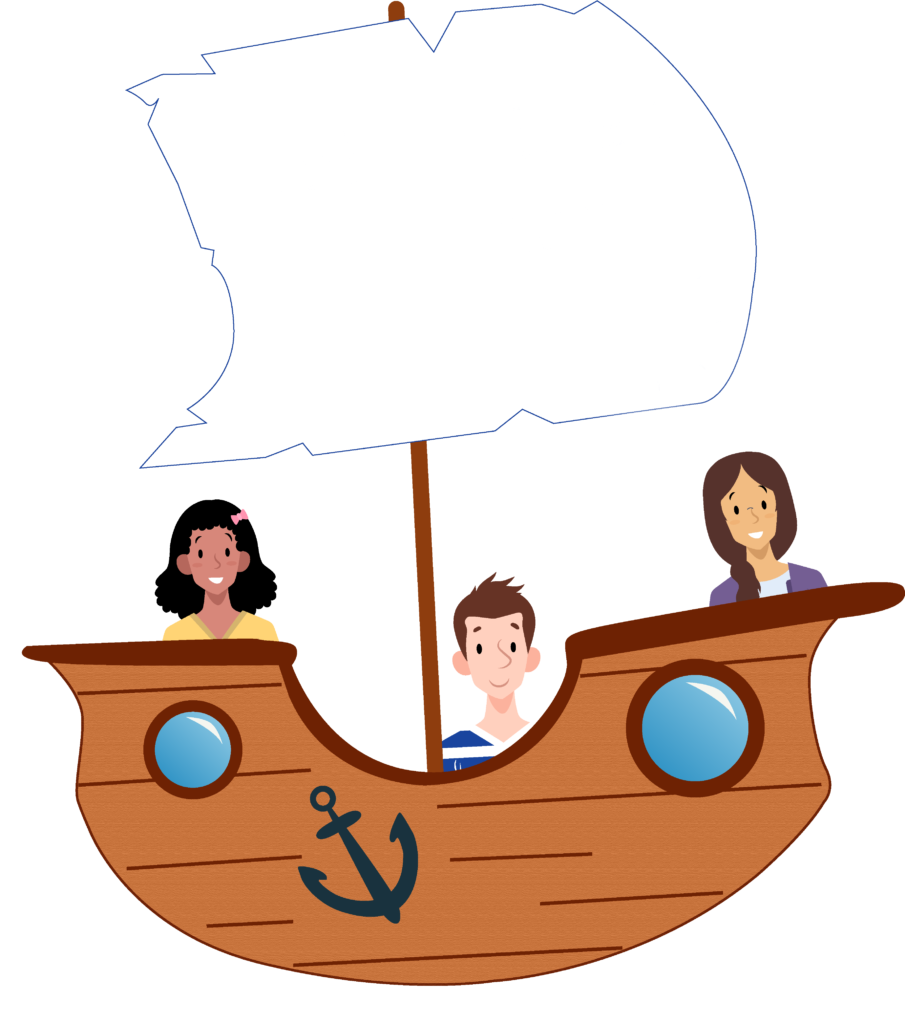 boat with 3 persons