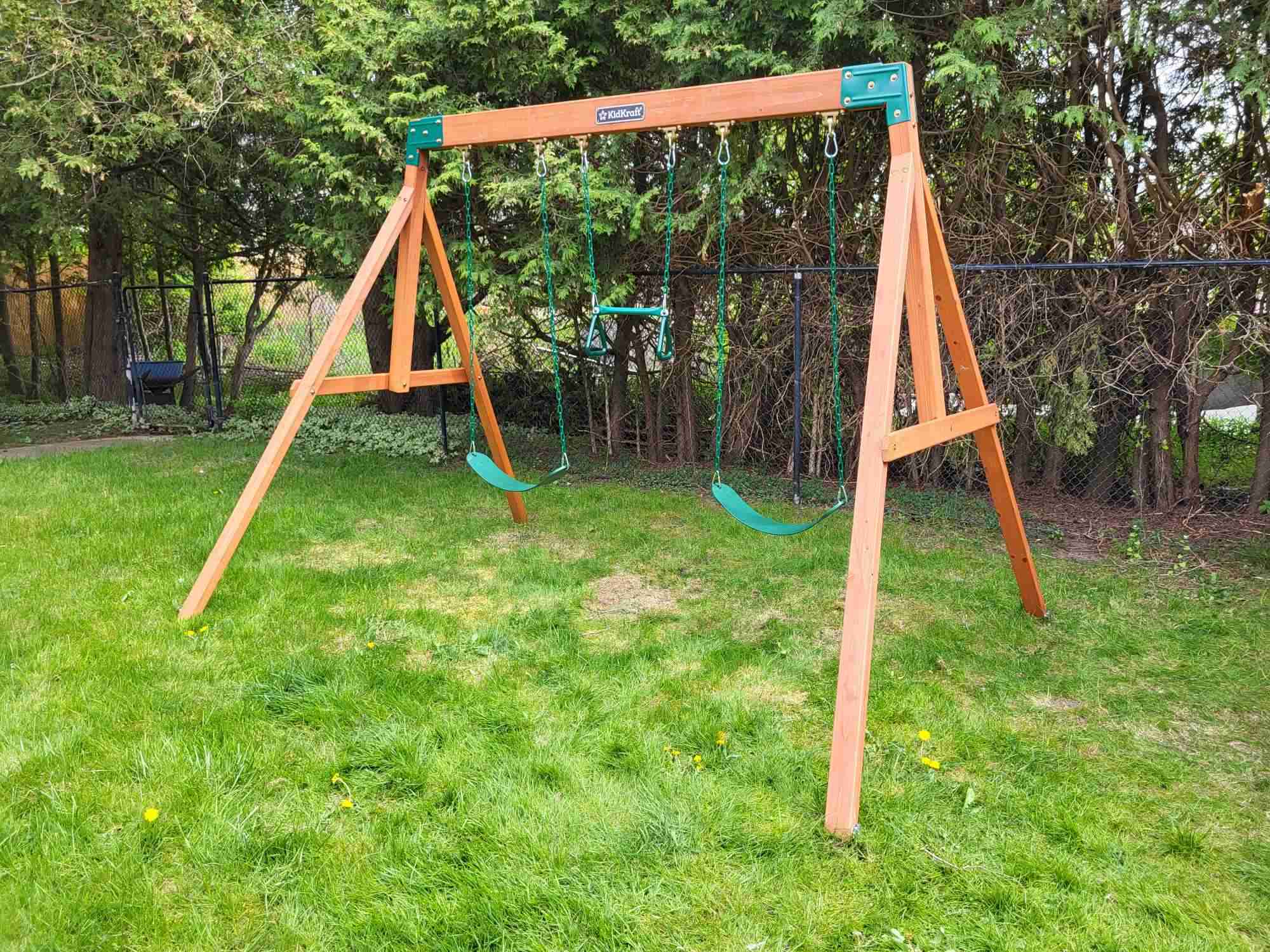 Swing in the play area